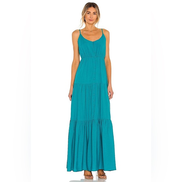 🦋BB Dakota by Steve Madden Been So Long Strappy Maxi Dress in True Teal … - Picture 1 of 5